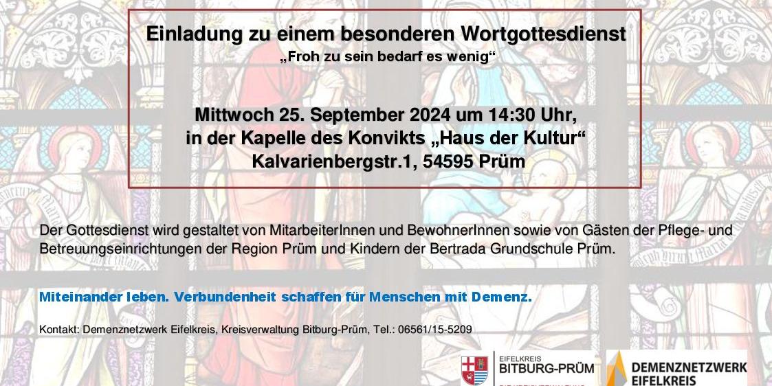 Einladung Wortgottesdienst 25.09.2024