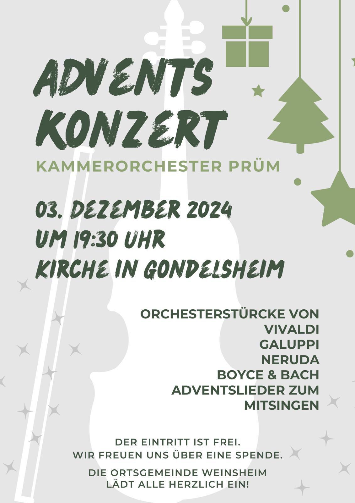 Adventskonzert in Gondelsheim