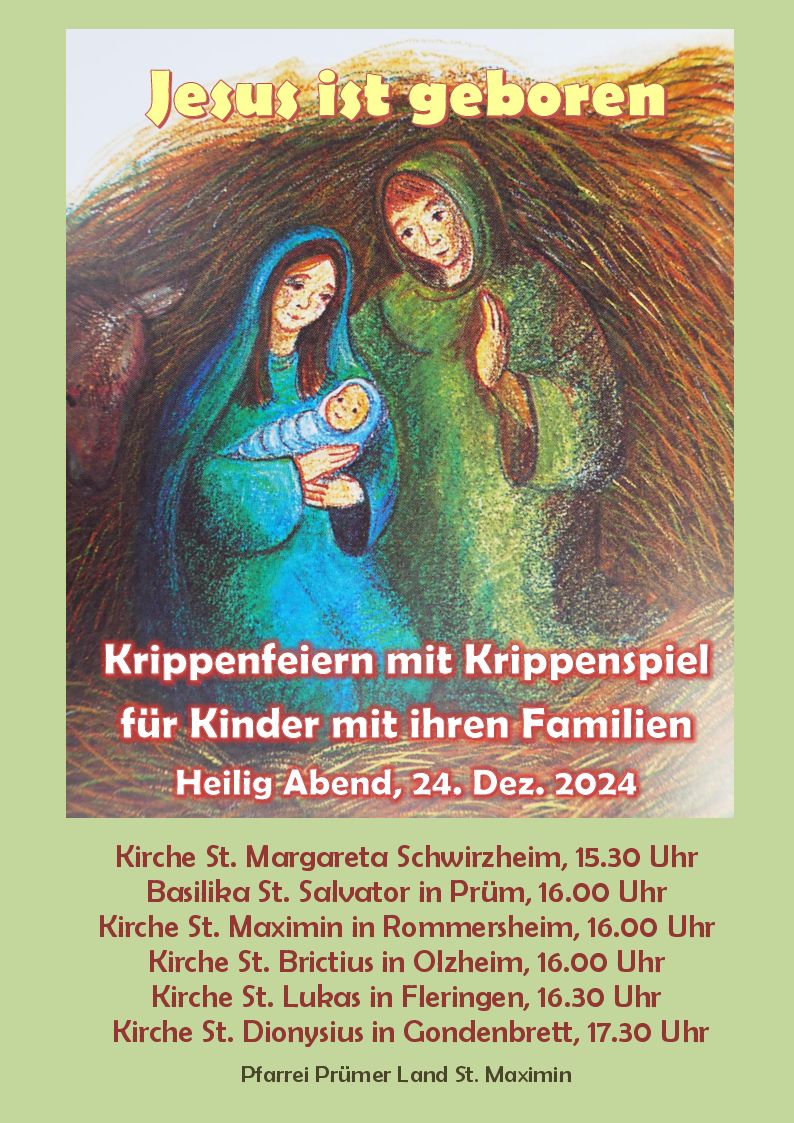 Jesus ist geboren - Plakat 2024 Krippenfeiern