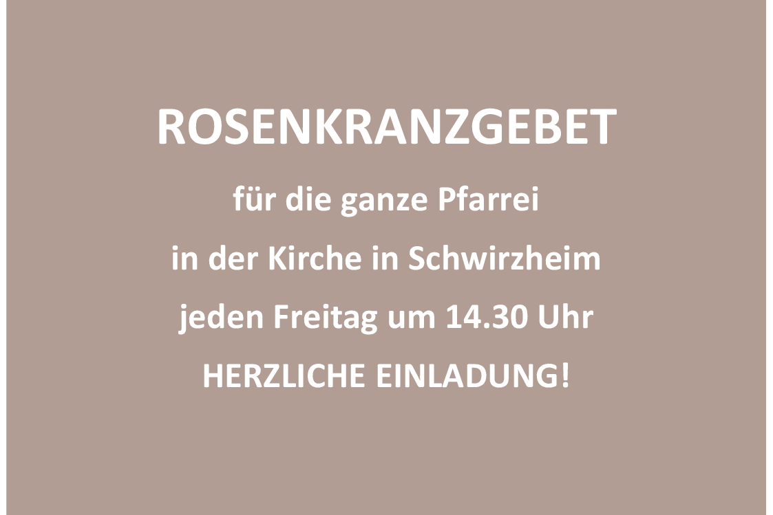 Rosenkranzgebet in Schwirzheim